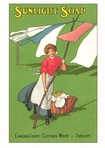 LABOUR LIGHT, CLOTHES WHITE, SUNLIGHT SOAP POSTCARD (ref 2254)