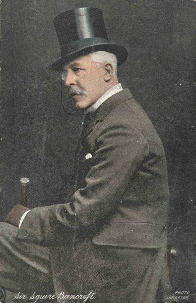 Old postcard of Sir Squire Bancroft, 1841-1926