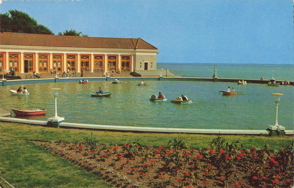 Early 1960s postcard of West Cliff Boating Pool, Ramsgate in Kent