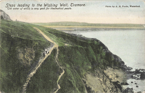 STEPS TO WISHING WELL, TRAMORE, CO WATERFORD, IRELAND POSTCARD (ref 5450/24)