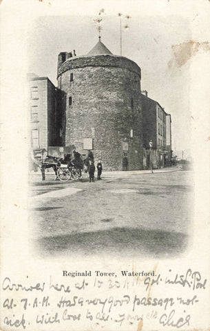 c1902 postcard of the Reginald Tower, Waterford, Ireland