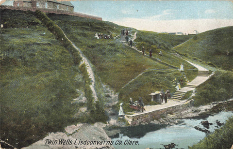 TWIN WELLS, LISDOONVARNA, CO CLARE, OLD IRELAND POSTCARD (ref 5414/24)