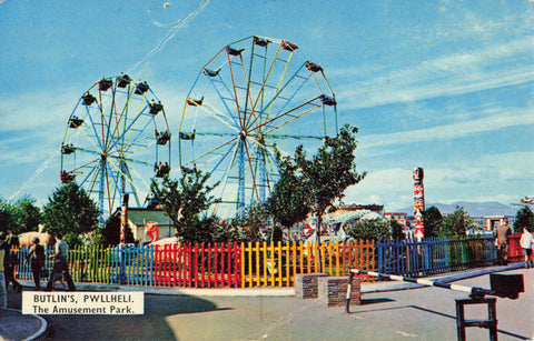 1960s Butlins postcard, Pwllheli, Amusement Park