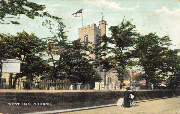 WEST HAM CHURCH - OLD LONDON POSTCARD (ref 4770/24)