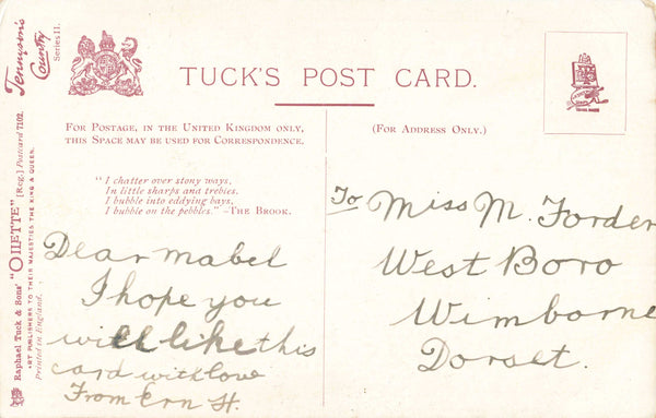 CALBOURNE VILLAGE, ISLE OF WIGHT, OLD TUCK OILETTE POSTCARD (ref 6179/J/24)