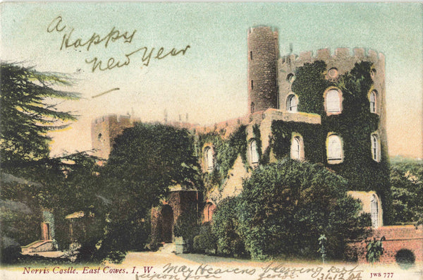 Old postcard of Norris Castle, East Cowes, Isle of Wight