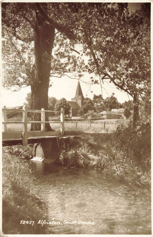 1950s real photo postcard of Alfriston, Sussex