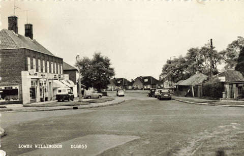 Old real photo postcard of Lower Willingdon, nr Eastbourne, Sussex