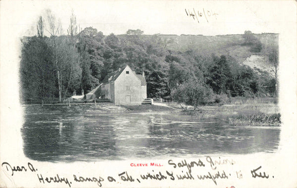 Old postcard of Cleeve Mill, Warwickshire, 1904