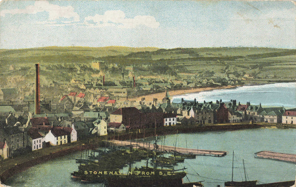 Early 1900s postcard of Stonehaven from S.E. - Aberdeenshire, Scotland