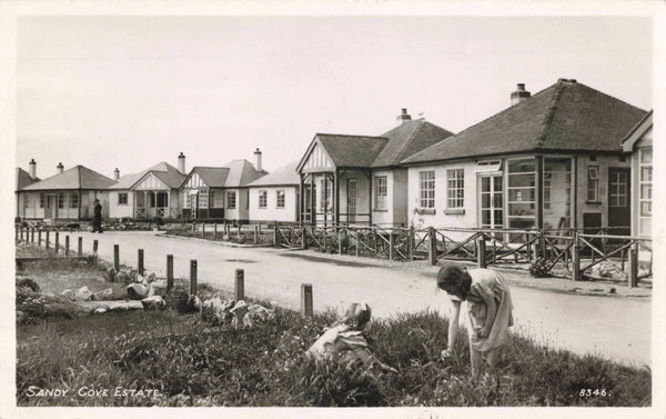 Early 1950s real photo postcard of Sandy Cove Estate at Kinmel Bay nr Rhyl