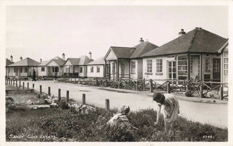 Early 1950s real photo postcard of Sandy Cove Estate at Kinmel Bay nr Rhyl