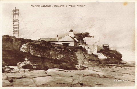 Real photo postcard of Hilbre Island, Hoylake &amp; West Kirby, Wirral