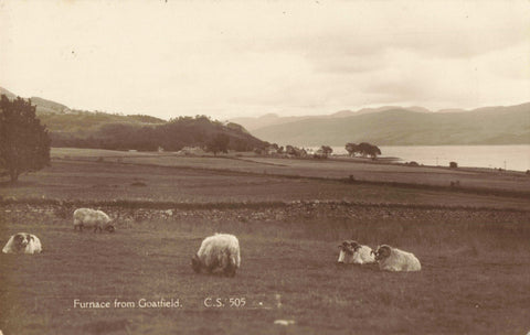 Old real photo postcard of Furnace from Goatfield, in Argyllshire, Scotland