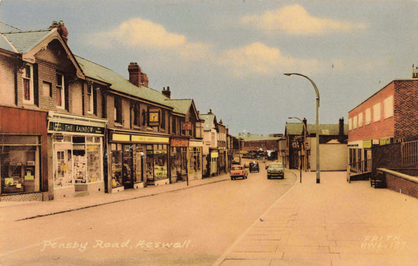 Old postcard of Pensby Road, Heswall, Wirral, Cheshire