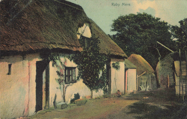 Old postcard entitled Raby Mere - in Wirral, Cheshire