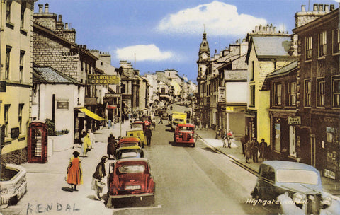 Old postcard of Highgate, Kendal