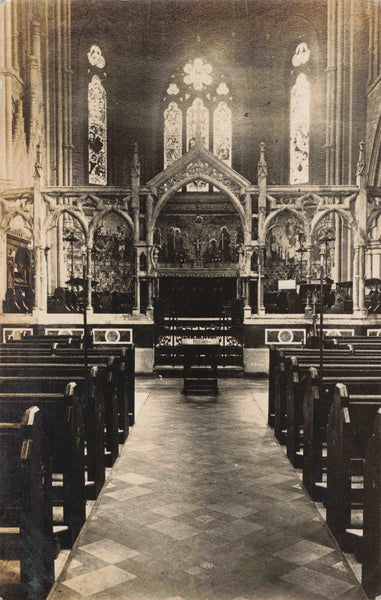 ST SAVIOUR'S CHURCH, WALTHAMSTOW - OLD LONDON REAL PHOTO POSTCARD