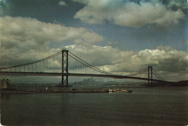 FORTH ROAD BRIDGE FROM SOUTH QUEENSFERRY, EDINBURGH, POSTCARD 