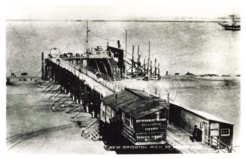 NEW BRIGHTON PIER 90 YEARS AGO - PHOTOGRAPH OF AN OLD POSTCARD (ref 3556/23)