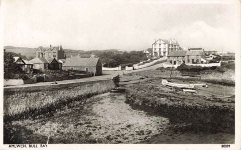 Early 1950s real photo postcard of Amwlch, Bull Bay, Anglesey