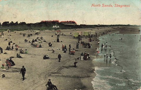 North Sands Skegness, 1909 postcard