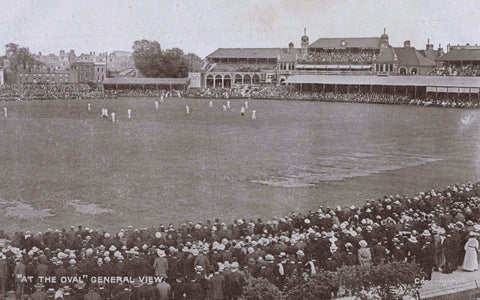 Old postcard of the Oval cricket ground in London