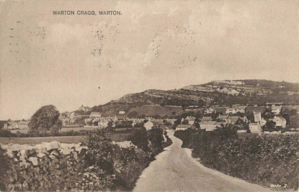 1940s postcard of Warton Cragg, Warton in Lancashire