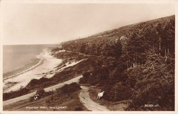 Real photo postcard of Fintry Bay, Millport, Isle of Cumbrae in Ayrshire