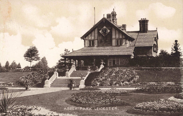 Old postcard of Abbey Park, Leicester