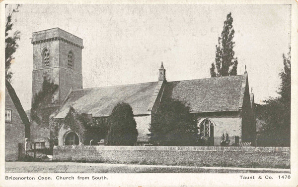 Old  postcard of Brize Norton Church, Oxfordshire