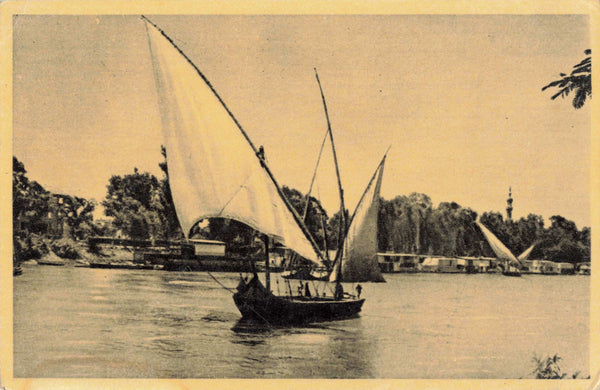 EGYPT, SAILING BOAT (FELUKA) ON THE RIVER NILE