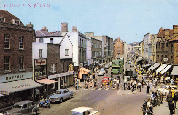 HIGH STREET, CHELMSFORD - c1960s ESSEX POSTCARD (ref 3134/D)