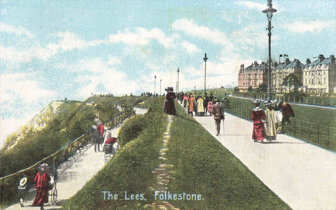 THE LEES, FOLKESTONE, OLD POSTCARD (ref 2874/J/24)