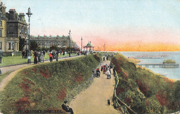 1904 postcard of The Lees, Folkestone in Kent