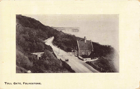 Old postcard of the Toll Gate, Folkestone in Kent