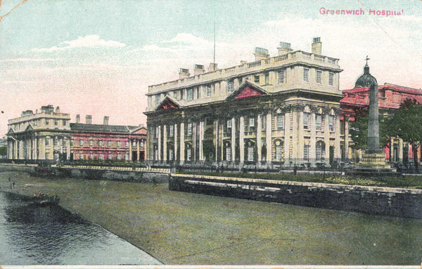 Old postcard of Greenwich Hospital, London