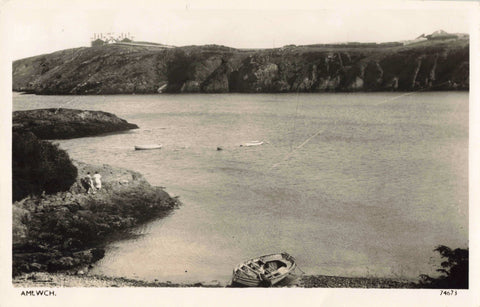 Real photo postcard titled Amlwch - Anglesey