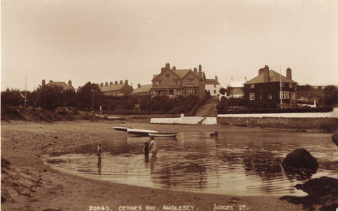 Old real photo postcard of Cemaes Bay, Anglesey