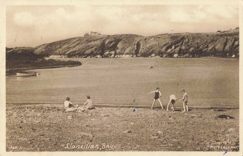 Old postcard of Llaneilian Bay, Anglesey