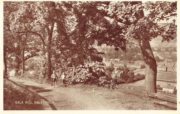 Old postcard of Gala Hill, Galashiels