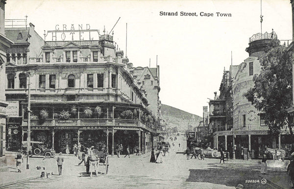 STRAND STREET, CAPE TOWN - OLD SOUTH AFRICA POSTCARD, GRAND HOTEL (ref 5609/24)