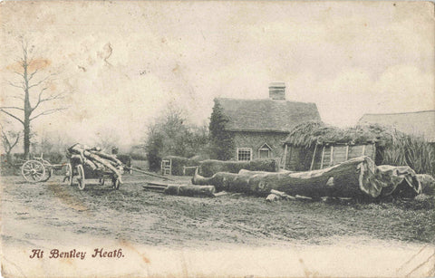 Old postcard of Bentley Heath, Warwickshire, posted 1906