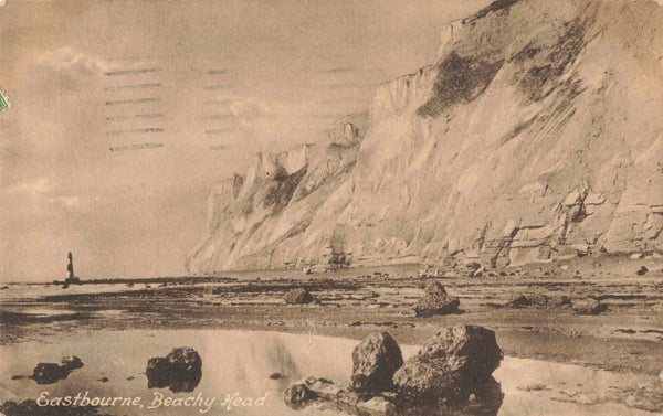 Old postcard of Beachy Head, Eastbourne, 1921