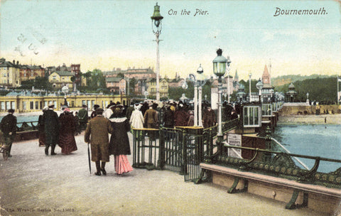 Old postcard titled On the Pier, Bournemouth