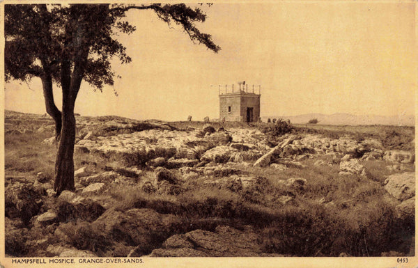 Old postcard of Hampsfell Hospice, Grange  over Sands