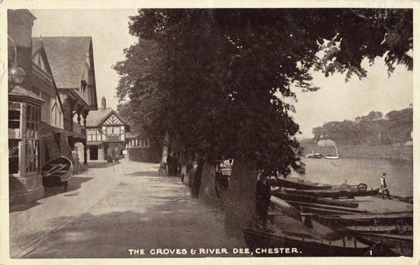 1940s postcard of The Groves &amp; River Dee, Chester