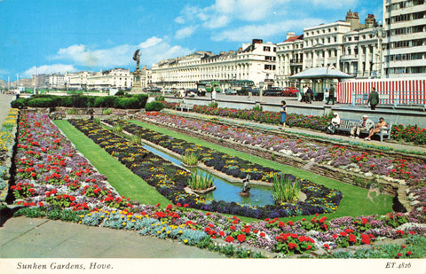 SUNKEN GARDENS, HOVE 11972 SUSSEX POSTCARD (ref 4689/24)