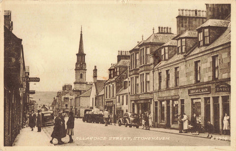 Old postcard of Allardice Street, Stonehaven in Aberdeenshire