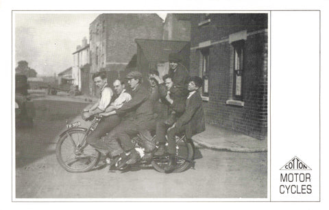 Cotton Motorcycles reproduction postcard